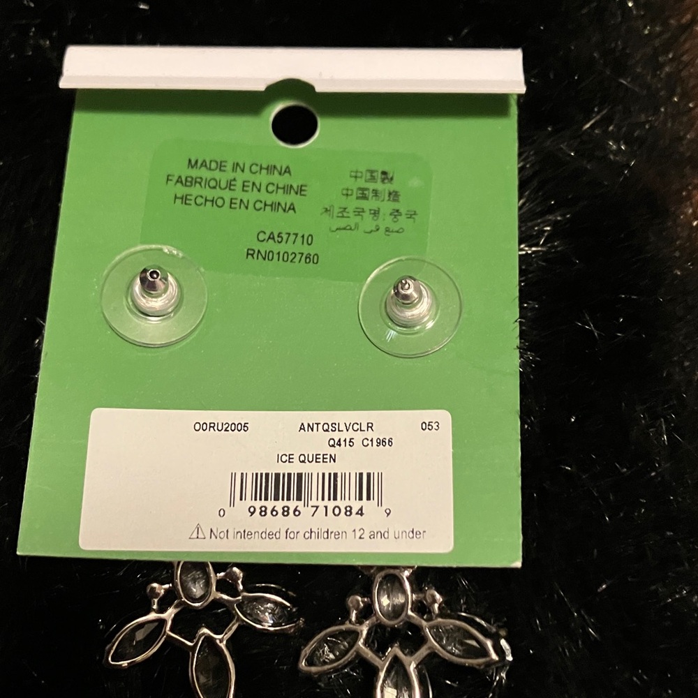 KATE SPADE. Clear Crystal chandelier Statement Earrings. Gorgeous!  NWT - Picture 5 of 8